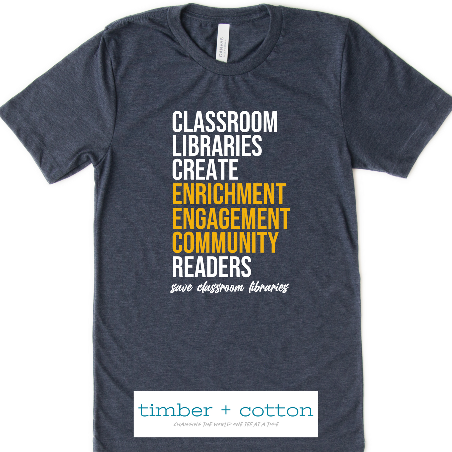 "save classroom libraries" tee